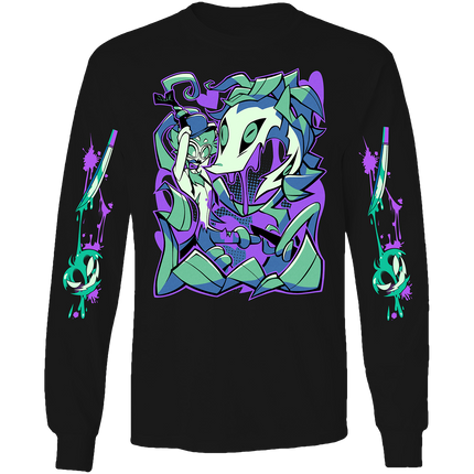 Long Sleeve Shirt - Stolas Halloween Slasher w/Printed Sleeves *LAST CHANCE*