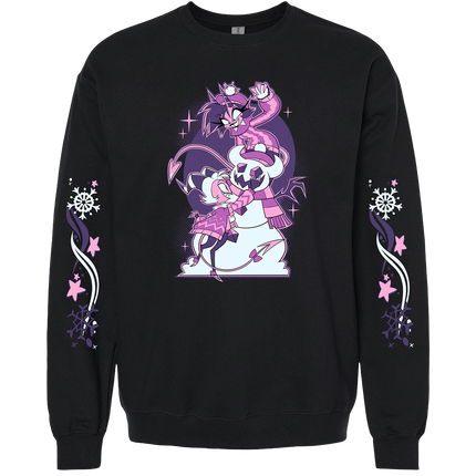Crewneck Sweatshirt - Moxxie & Millie - Cozy Winter w/Printed Sleeves *PRE-ORDER*