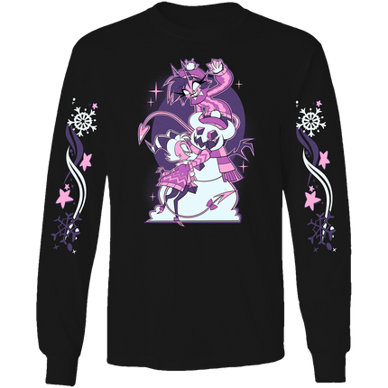 Long Sleeve Shirt - Moxxie & Millie - Cozy Winter w/Printed Sleeves *PRE-ORDER*