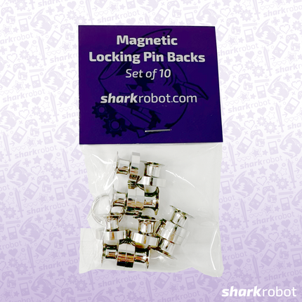 Magnetic Locking Pin Back - Set of 10