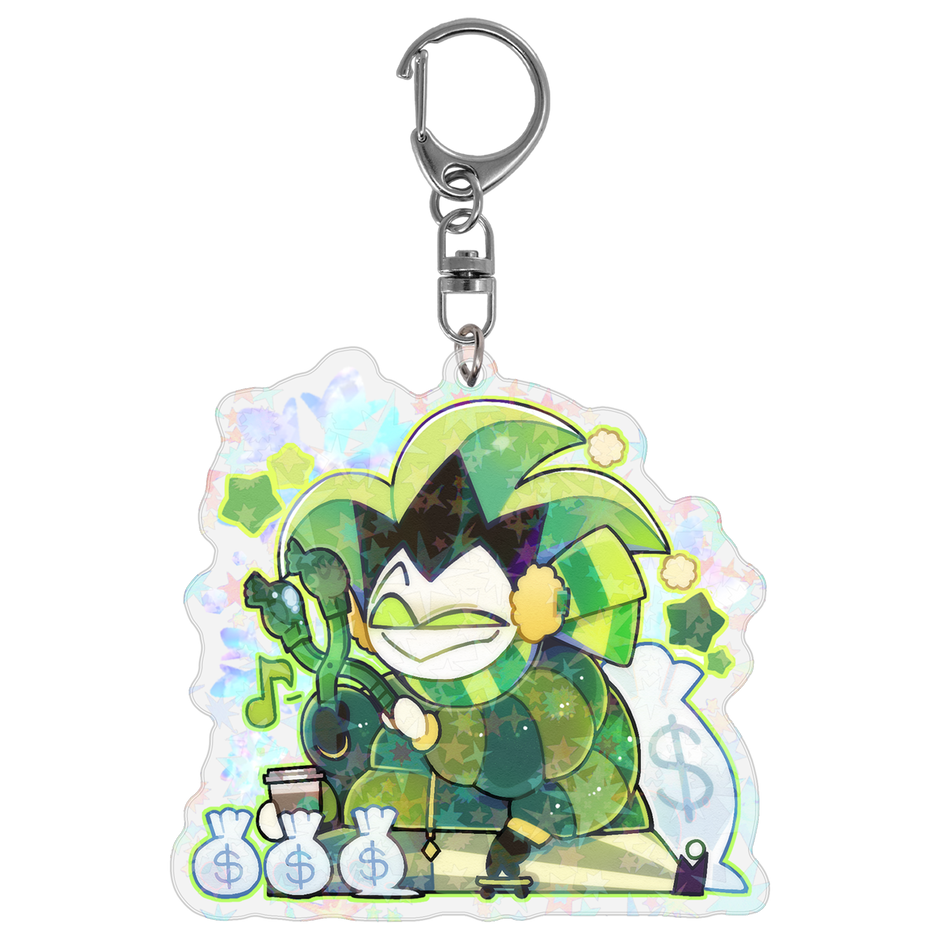 Mammon - Cozy Winter - Holographic Keychain *LIMITED STOCK* – Shark Robot