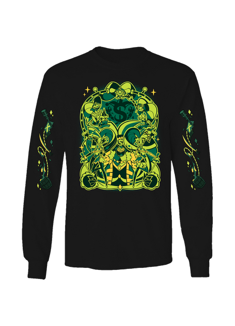 Long Sleeve Shirt - Mammon's Ship w/Printed Sleeves *LAST CHANCE*