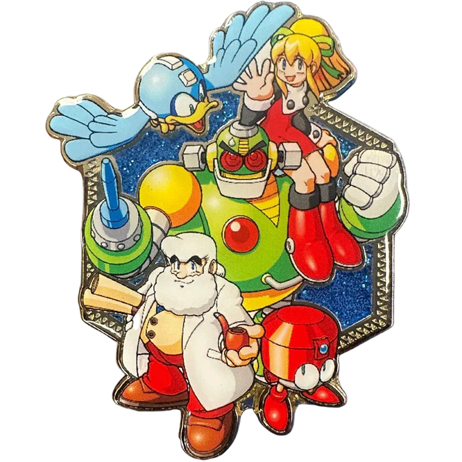 Golden Series 2: Rock's Family - Mega Man Classic Pin – Shark Robot