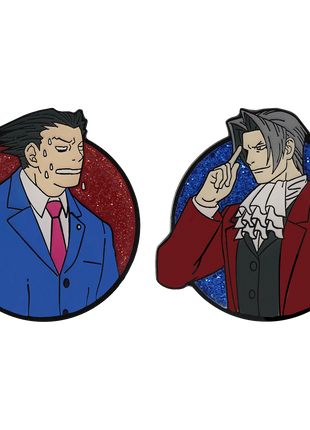 Miles Winning Pin Set - Ace Attorney Enamel Pin Set *LAST CHANCE*