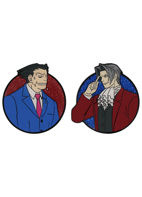 Miles Winning Pin Set - Ace Attorney Enamel Pin Set *LAST CHANCE*