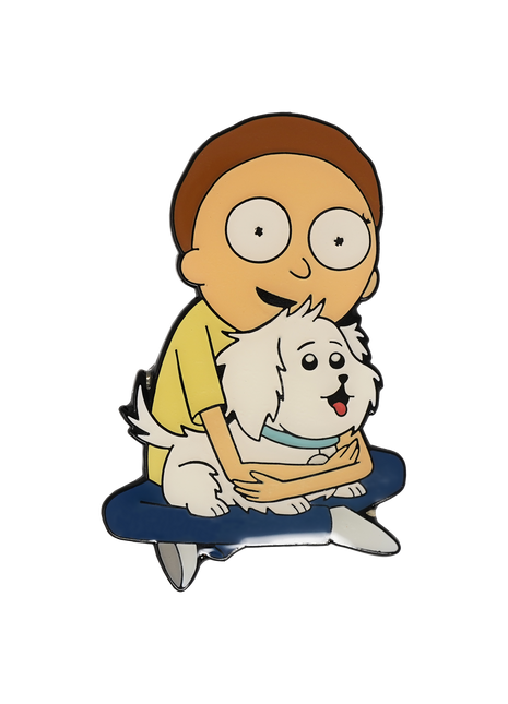 Rick and Morty: Morty & Snowball Enamel Pin *LAST CHANCE*