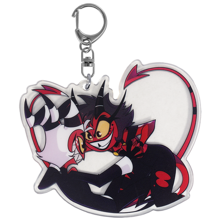 Playfighting Moxxie + Millie - Acrylic Keychain