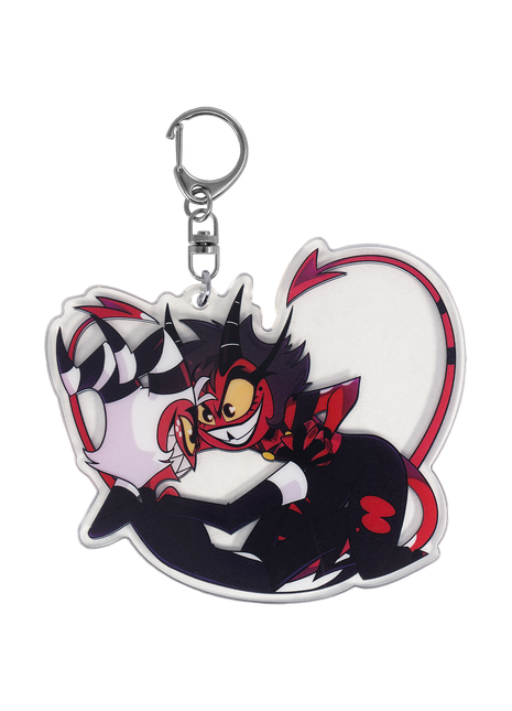 Playfighting Moxxie + Millie - Acrylic Keychain