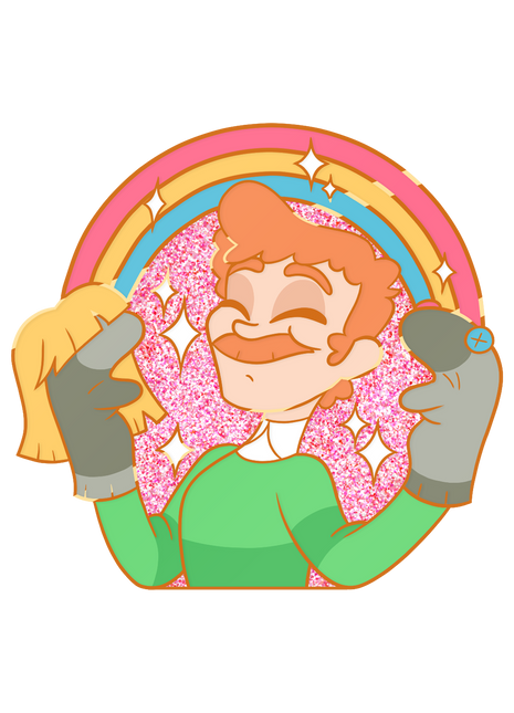 Mr Wriggles - Glitter Pin  *PRE-ORDER*