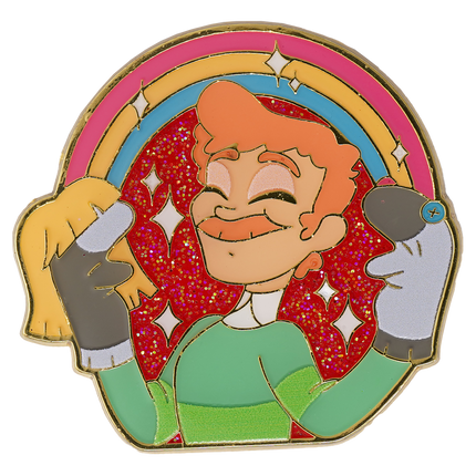 Mr Wriggles - Glitter Pin