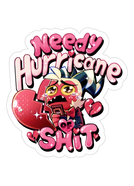 Needy Hurricane Sticker *LIMITED STOCK*