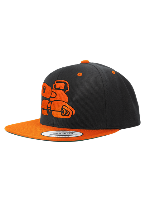 Newgrounds Logo by Zals (Vibrant Orange) Snapback Hat