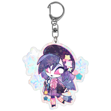 Octavia - Cozy Winter - Holographic Keychain *LAST CHANCE*