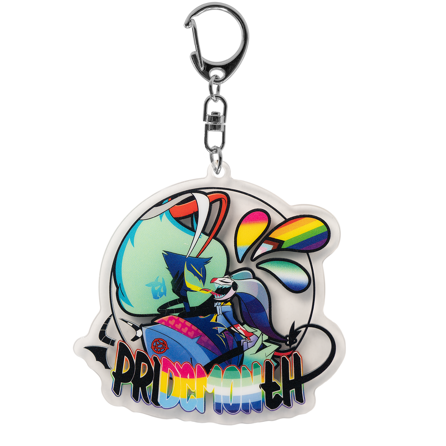 Fizzarolli & Ozzie - Pride 2025 Acrylic Keychain – Shark Robot Fizzarolli & Ozzie - Pride 2025 Acrylic Keychain – Shark Robot