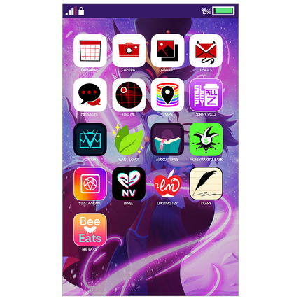 Hell App Icons Sticker Sheet *LIMITED STOCK*