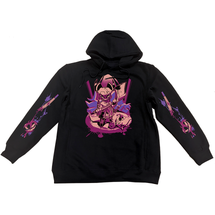 Pullover Hoodie - Crimson Halloween Slasher w/Printed Sleeves *LAST CHANCE*