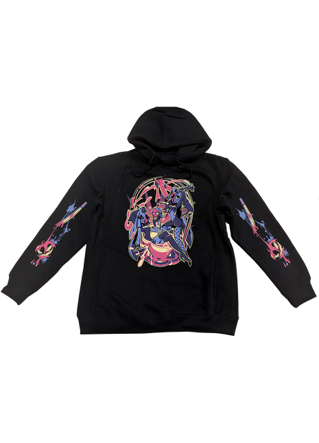 Pullover Hoodie - Glitz & Glam Halloween Slasher w/Printed Sleeves *LAST CHANCE*
