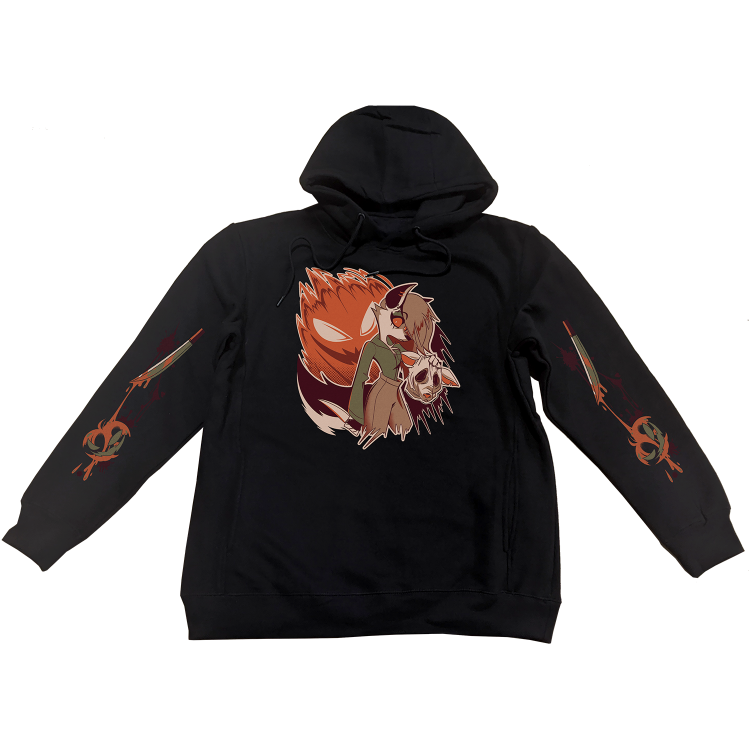 Pullover Hoodie - Loona Halloween Slasher w/Printed Sleeves