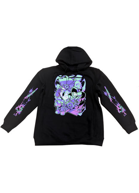 Pullover Hoodie - Ozzie Halloween Slasher w/Printed Sleeves *LAST CHANCE*