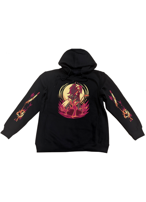 Pullover Hoodie - Sallie May Halloween Slasher w/Printed Sleeves *LAST CHANCE*