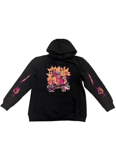 Pullover Hoodie - Satan Halloween Slasher w/Printed Sleeves *LAST CHANCE*