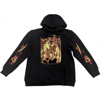 Pullover Hoodie - Striker Halloween Slasher w/Printed Sleeves *LAST CHANCE*