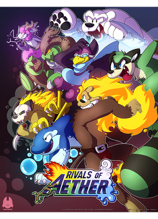 Rivals of Aether Wolfiisaur - Poster Print