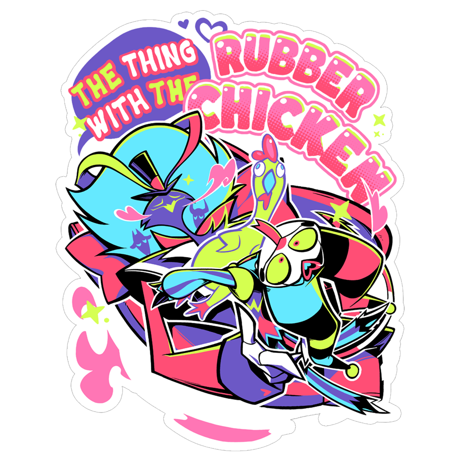Rubber Chicken Sticker *LIMITED STOCK* – Shark Robot