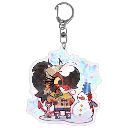 Sallie May - Cozy Winter - Holographic Keychain *LIMITED STOCK*