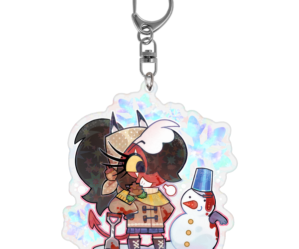 Sallie May - Cozy Winter - Holographic Keychain *LIMITED STOCK