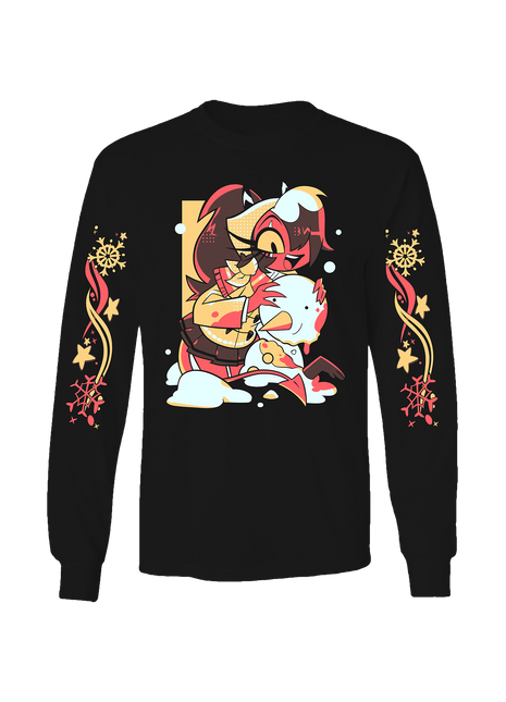 Long Sleeve Shirt - Sallie May - Cozy Winter w/Printed Sleeves *PRE-ORDER*