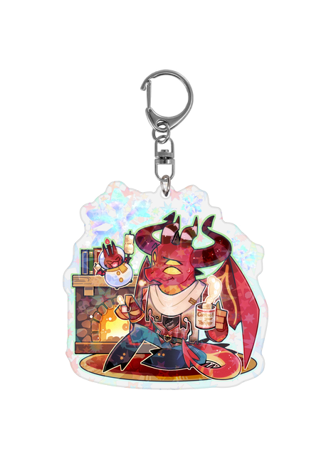 Satan - Cozy Winter - Holographic Keychain *LIMITED STOCK*