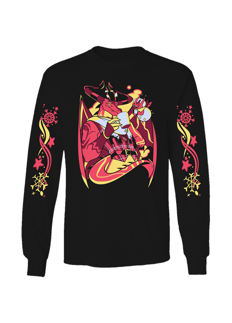 Long Sleeve Shirt - Satan - Cozy Winter w/Printed Sleeves *PRE-ORDER*