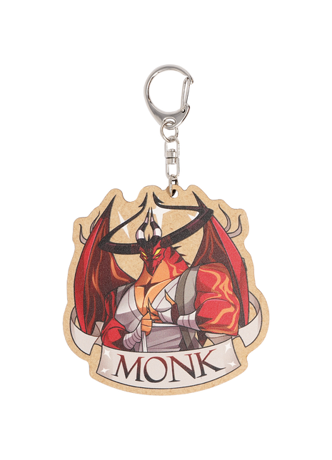 Monk Satan - Wooden Keychain *LIMITED STOCK*