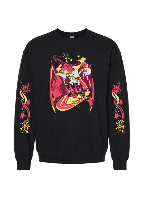 Crewneck Sweatshirt - Satan - Cozy Winter w/Printed Sleeves *PRE-ORDER*