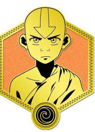 Avatar: The Last Airbender Enamel Gold Aang Pin *LAST CHANCE*