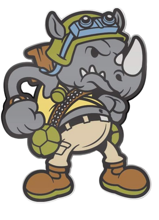 Harebrained! Vintage Rocksteady Pin *LAST CHANCE*