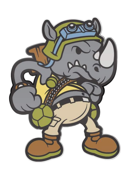 Harebrained! Vintage Rocksteady Pin *LAST CHANCE*