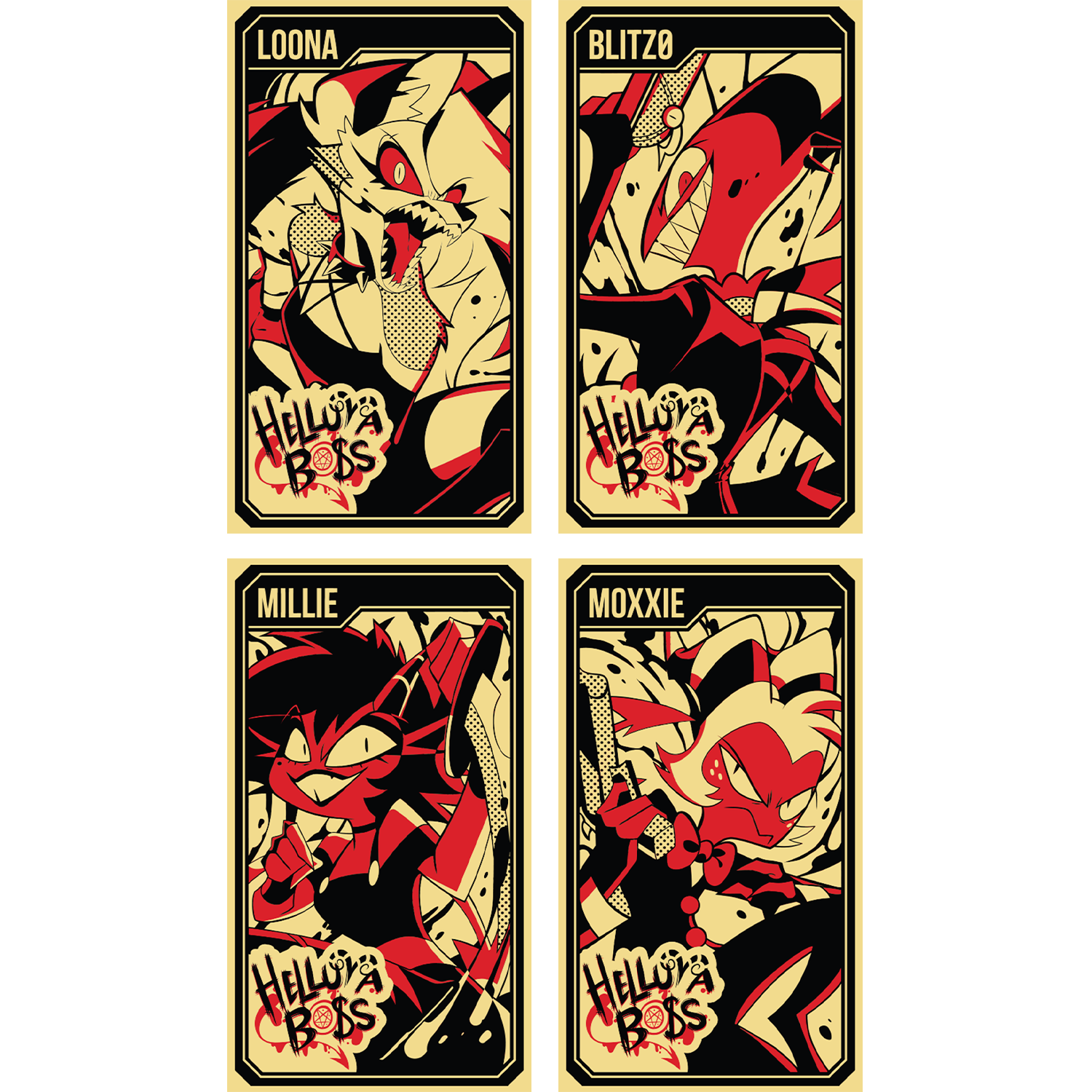 Helluva Boss Collectible Metal Cards - Series 1 - Wave 1 GOLD Helluva Boss Collectible Metal Cards - Series 1 - Wave 1 GOLD