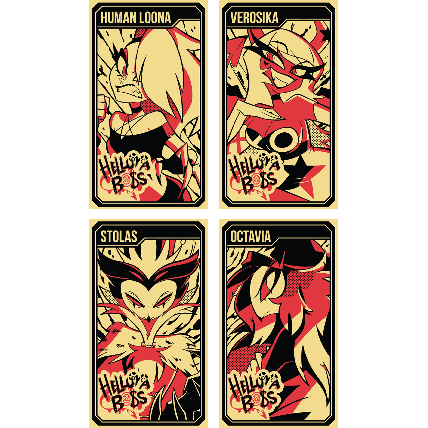 Helluva Boss Collectible Metal Cards - Series 1 - Wave 2 GOLD Helluva Boss Collectible Metal Cards - Series 1 - Wave 2 GOLD