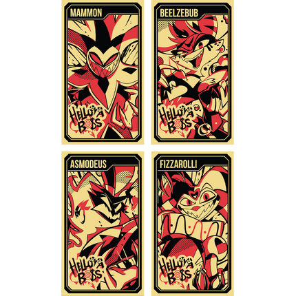 Helluva Boss Collectible Metal Cards - Series 1 - Wave 3 GOLD *SALE*