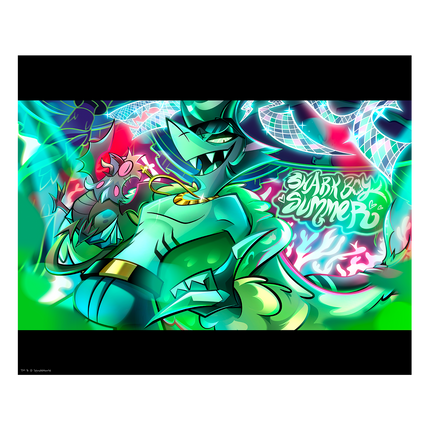 Shark Boy Summer Poster Print