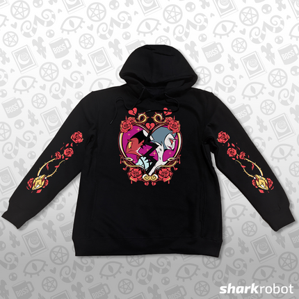 Pullover Hoodie - Shattered Hearts w/Printed Sleeves *LIMITED RUN*