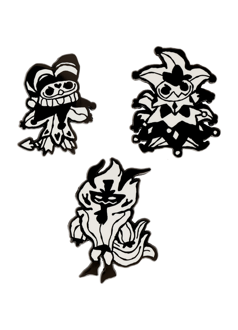 Sketchy Fizzarolli + Ozzie + Mammon Enamel Pin Set *FINAL SALE*