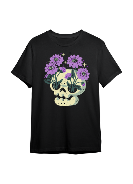Skull with Purple Flowers *PRE-ORDER*