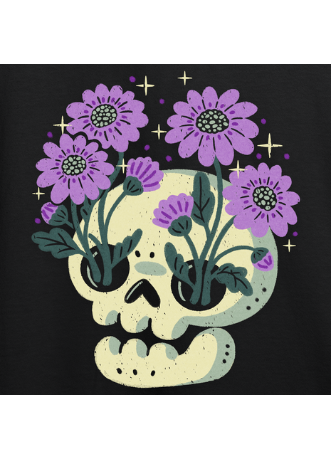 Skull with Purple Flowers *PRE-ORDER*