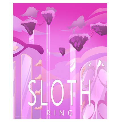 Sloth Ring National Park Style Poster *LIMITED RUN*