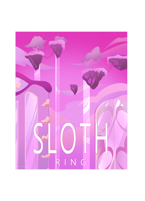 Sloth Ring National Park Style Poster *LIMITED RUN*