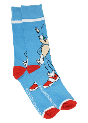 Sonic Blue/Red Socks *LAST CHANCE*