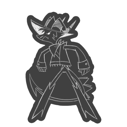 Sketchy Striker Car Decal